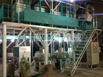 河南南阳20吨级石磨面粉机安装案例